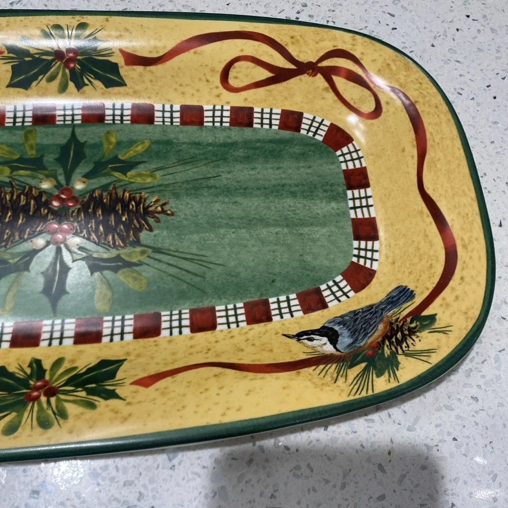LENOX WINTER GREETINGS HORS D'OEUVRE‎ TRAY - 14 3/8